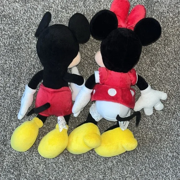 Disney Parks Mickey and Minnie Mouse Plush Set Stuffed Animals Vintage - Picture 2 of 7